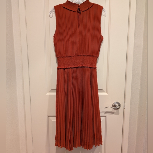NANETTE LEPORE Pleated Midi Dress, New w/ Tags, 10 - Picture 8 of 13